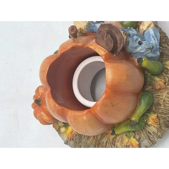 S'Toppers Pumpkin and Scarecrow Candle Capper 4” Ceramic Fall - Picture 6 of 12